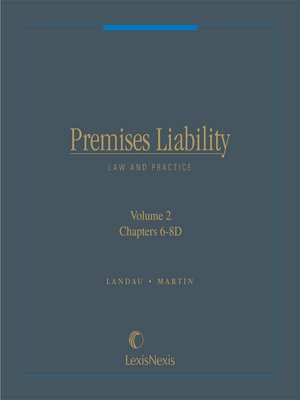 cover image of Premises Liability Law and Practice